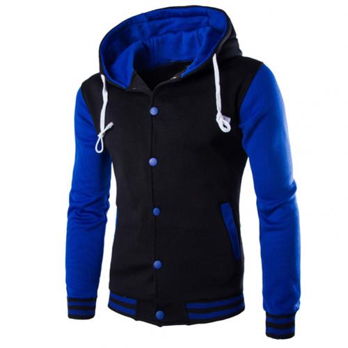 Men Jacket Hoodie Fashion Contrast Baseball Wear