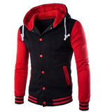 Men Jacket Hoodie Fashion Contrast Baseball Wear