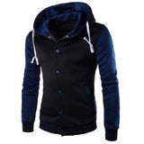 Men Jacket Hoodie Fashion Contrast Baseball Wear