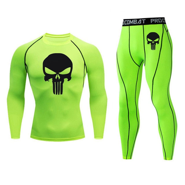 Long Sleeve Fitness Tights Sportswear suit for men