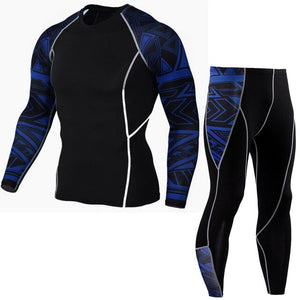 Long Sleeve Fitness Tights Sportswear suit for men