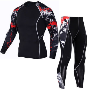 Long Sleeve Fitness Tights Sportswear suit for men