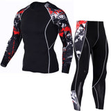 Long Sleeve Fitness Tights Sportswear suit for men