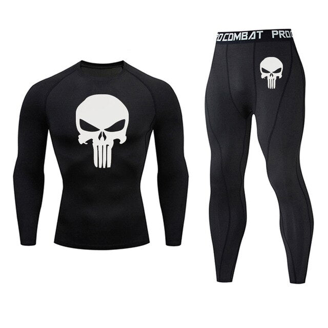 Long Sleeve Fitness Tights Sportswear suit for men