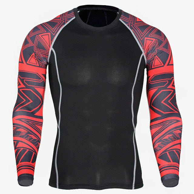 Long Sleeve Fitness Tights Sportswear suit for men