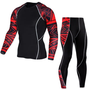 Long Sleeve Fitness Tights Sportswear suit for men