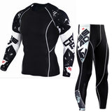 Long Sleeve Fitness Tights Sportswear suit for men