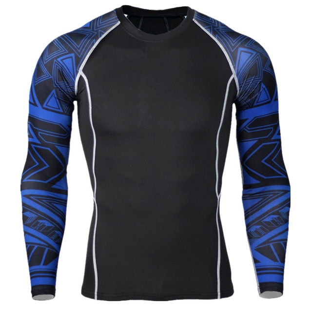 Long Sleeve Fitness Tights Sportswear suit for men