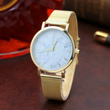 Brand Fashion Silver And Gold Mesh Band watches