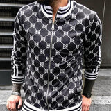 BB plaid Men Casual Zipper Jacket