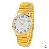 Fashion Luxury Gold Silver Elastic Strap Quartz Watches