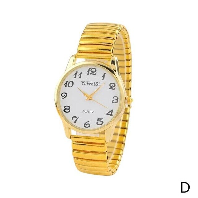 Fashion Luxury Gold Silver Elastic Strap Quartz Watches